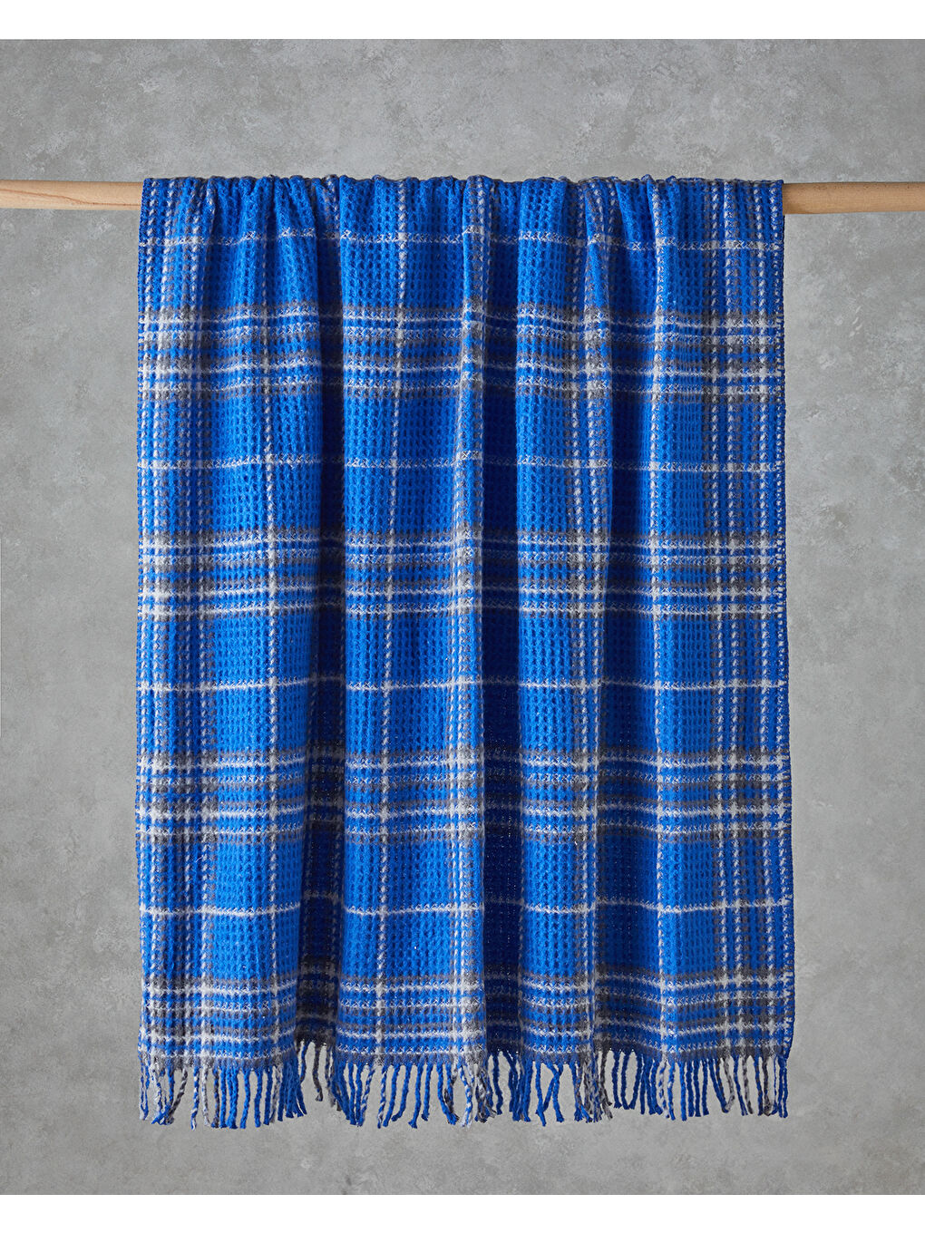 Love Bath Koltuk Şalı 130x170 cm Mavi - Gri