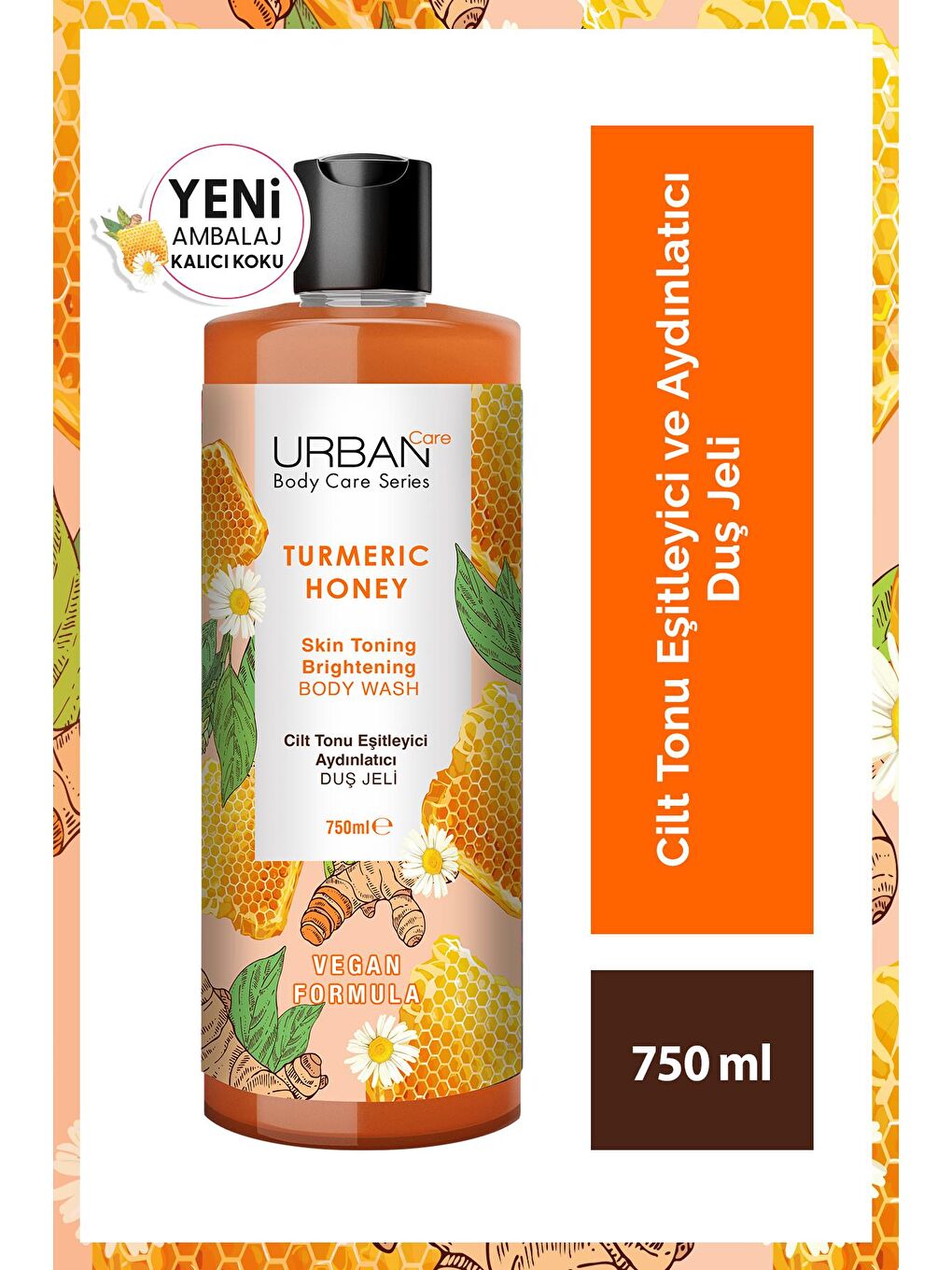 Urban Care Turmeric Honey Cilt Tonu Eşitleyici ve Aydınlatıcı Duş Jeli 750 ml