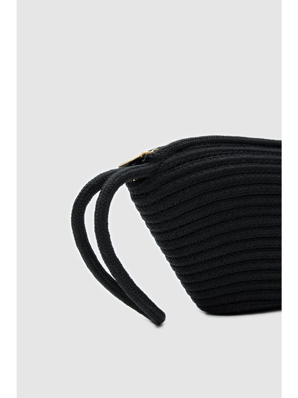 Rome Handmade Hasır Clutch Çanta Siyah-4