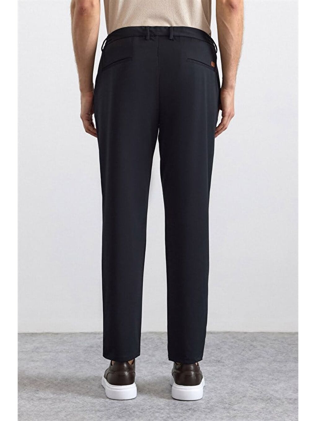 Siyah Slim Düz Jogger Pantolon-2
