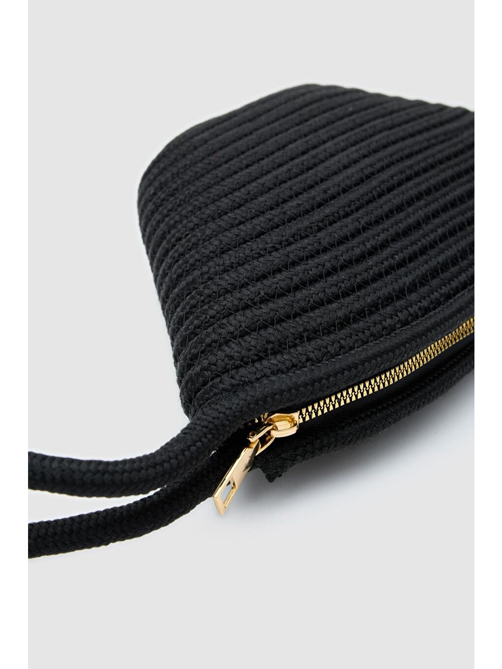 Rome Handmade Hasır Clutch Çanta Siyah-5