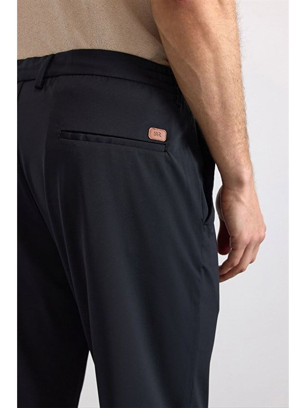 Siyah Slim Düz Jogger Pantolon-3
