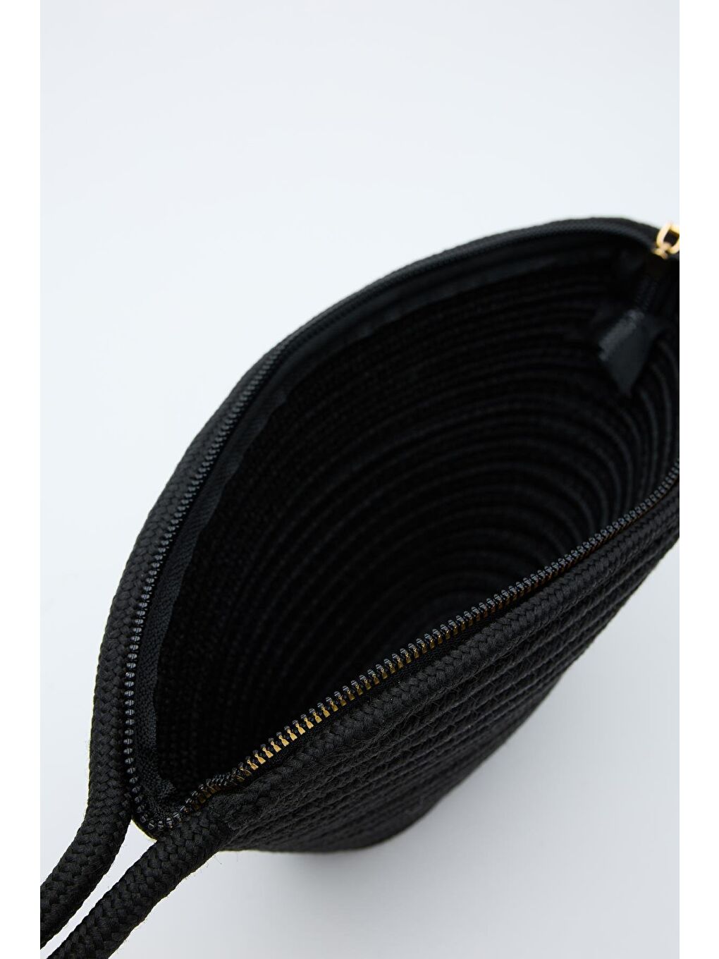 Rome Handmade Hasır Clutch Çanta Siyah-6