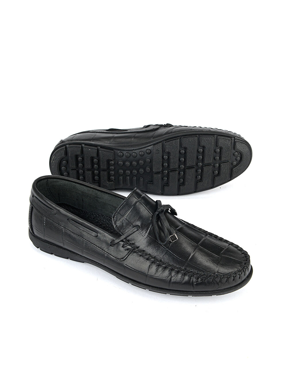 Erkek Hakiki Deri Loafer 161423Z42 Siyah-3