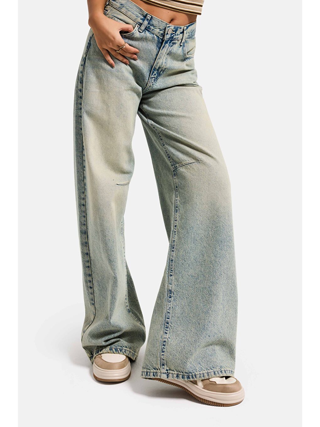 Mavi Kadın T.Kot Rengi 4s6-67 Wide Leg Loose Fit %100 Pamuk Denim Jean