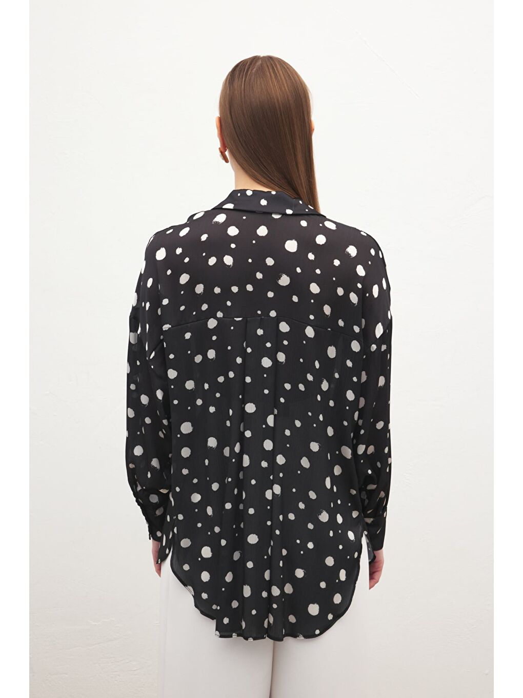 Puantiyeli Gömlek - Siyah-7