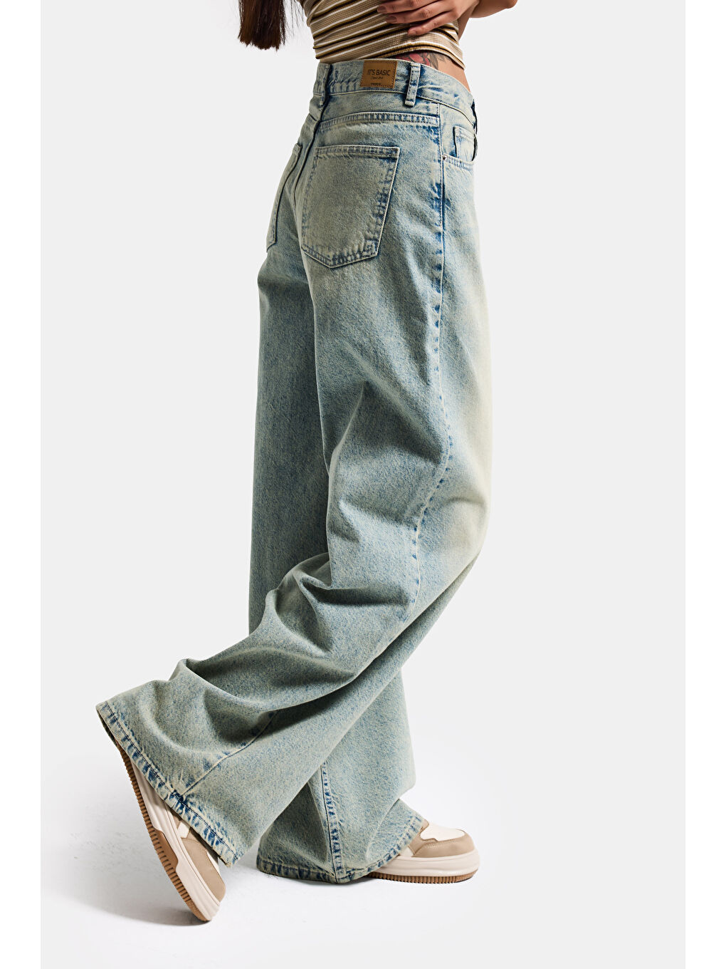 Mavi Kadın T.Kot Rengi 4s6-67 Wide Leg Loose Fit %100 Pamuk Denim Jean-2