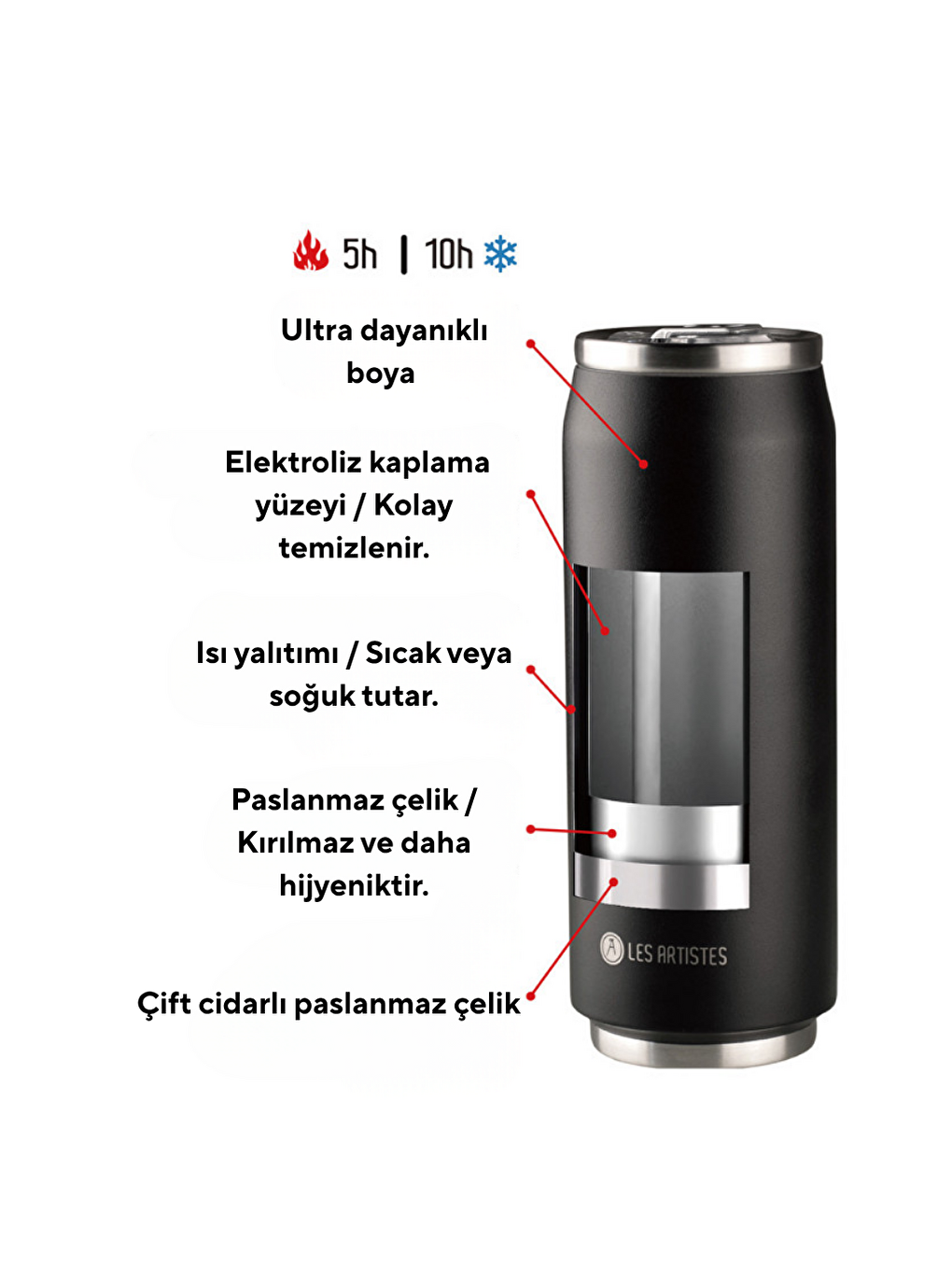 Turuncu Isı Yalıtımlı Kutu Çelik Termos 500ml Sun Festival-1