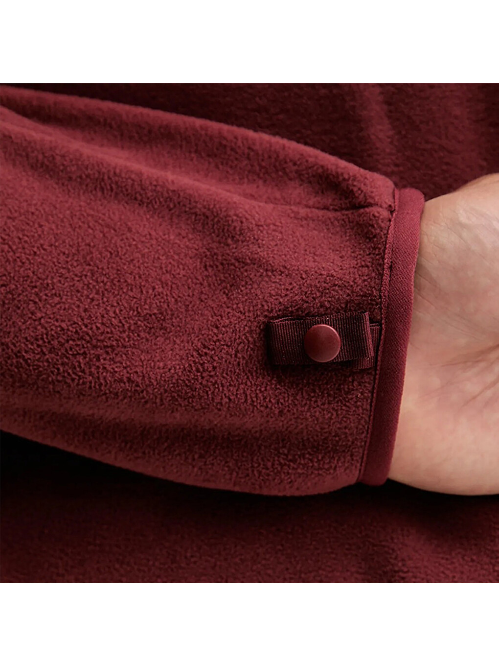 Glacier Fleece Erkek Kırmızı Dik Yaka Fermuarlı Sweatshirt-4