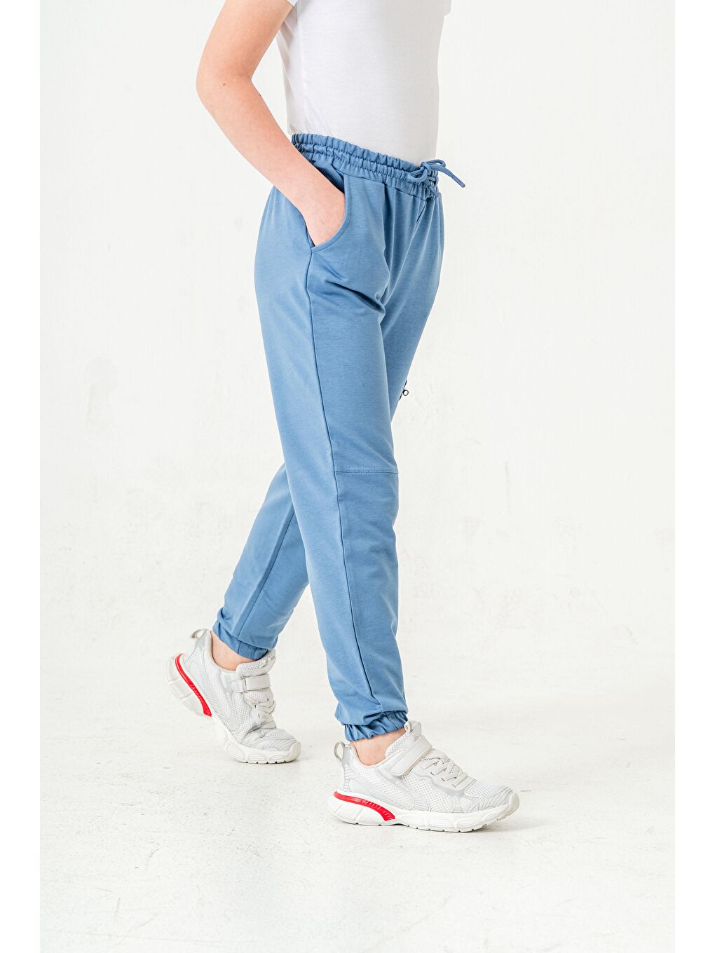 Mavi Kargo Cepli Cep Kamuflaj Baskılı Fermuarlı Erkek Çocuk Eşofman Altı-7