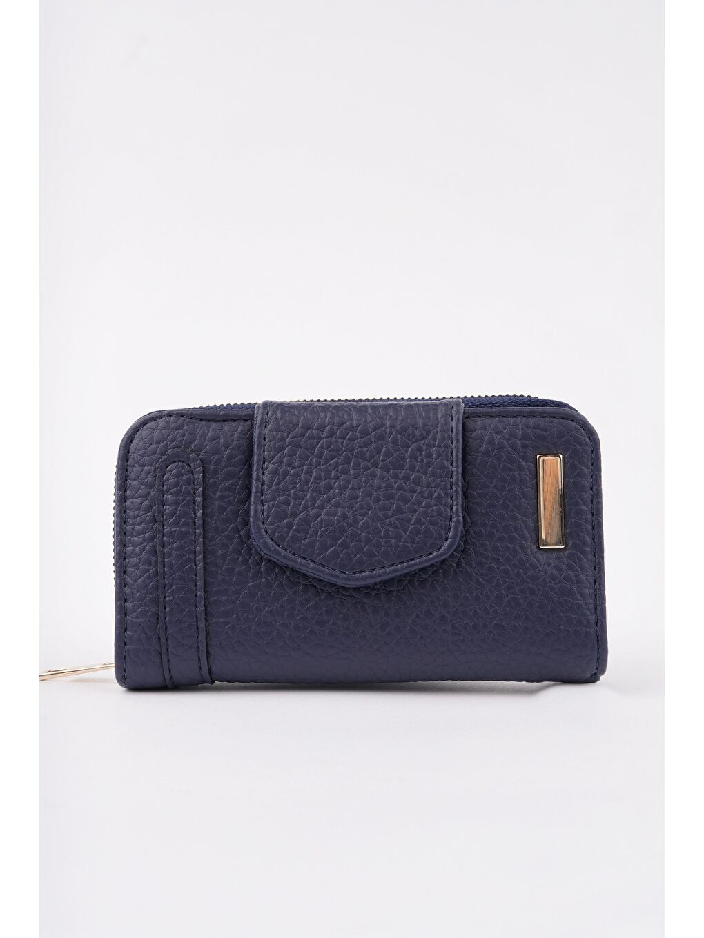 Lacivert CHEKO Bozuk & Kağıt Para Bölmeli Fermuarlı Kartlık Kadın Cüzdan