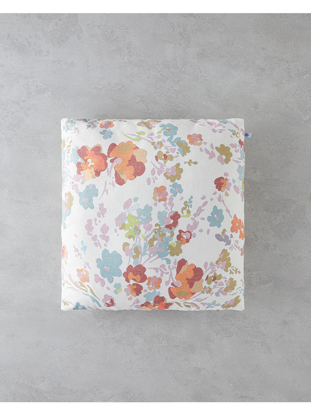 Beyaz Flower Kırlent Kılıfı 45x45 cm Multicolor