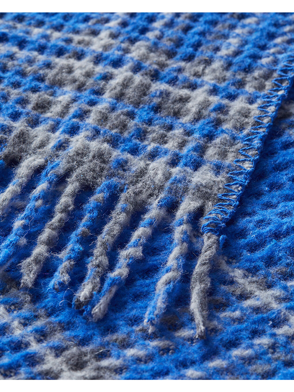 Love Bath Koltuk Şalı 130x170 cm Mavi - Gri-2