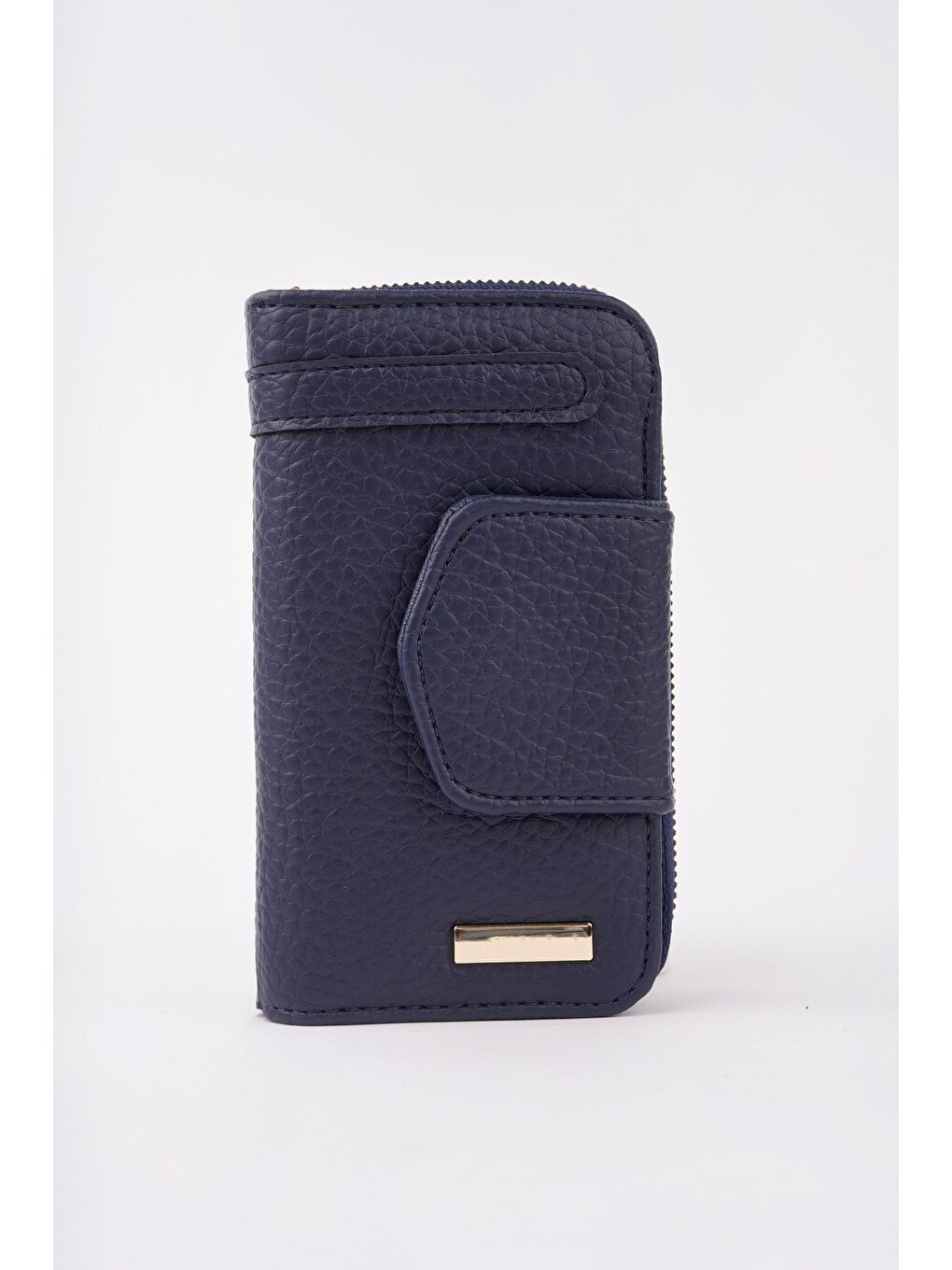 Lacivert CHEKO Bozuk & Kağıt Para Bölmeli Fermuarlı Kartlık Kadın Cüzdan-2