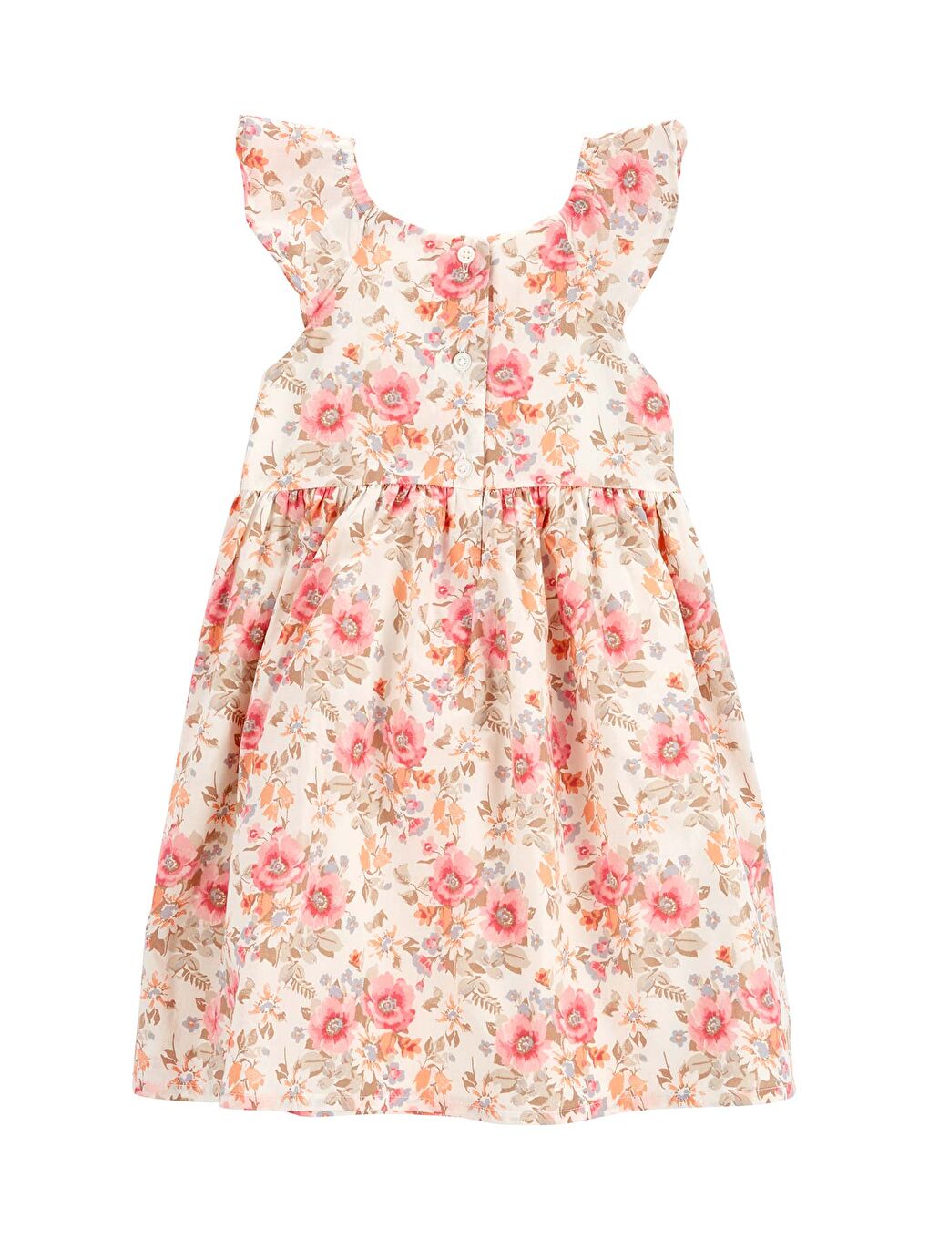 Pembe Küçük Kız Çocuk Kolsuz Elbise-1