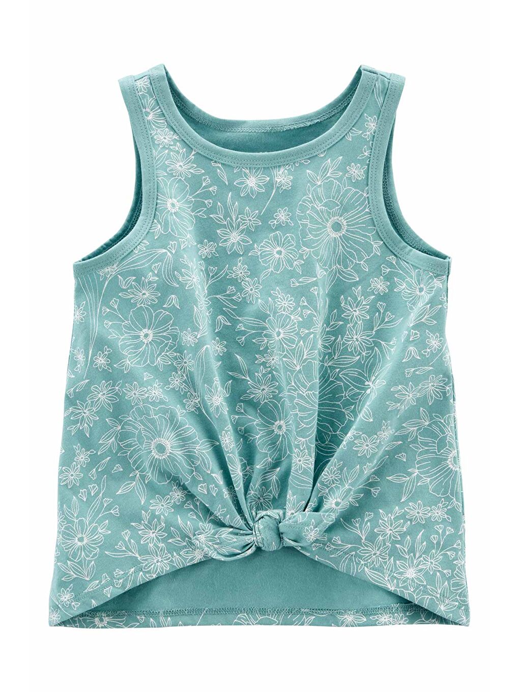 Yeşil Küçük Kız Çocuk Kolsuz Tshirt