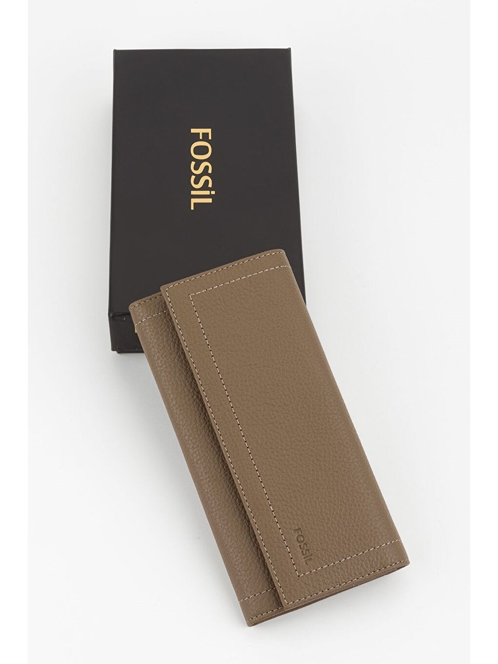 Bej Kutulu Hakiki Deri Kadın El Portföyü Uzun Cüzdan-4