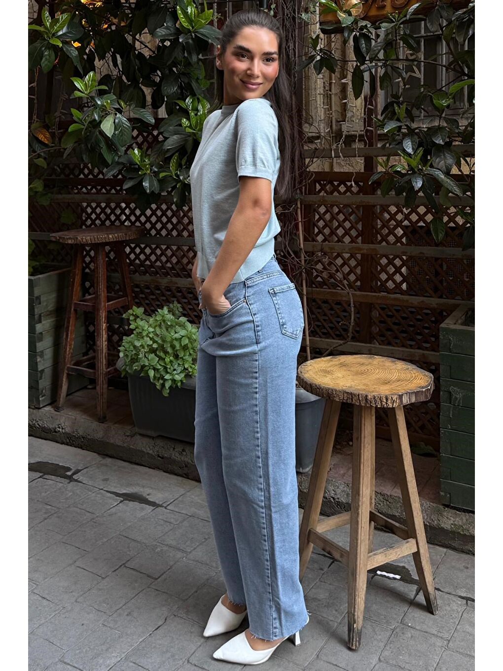 Mavi Bisiklet Yaka Kadın Triko Tişört Mg2703-3