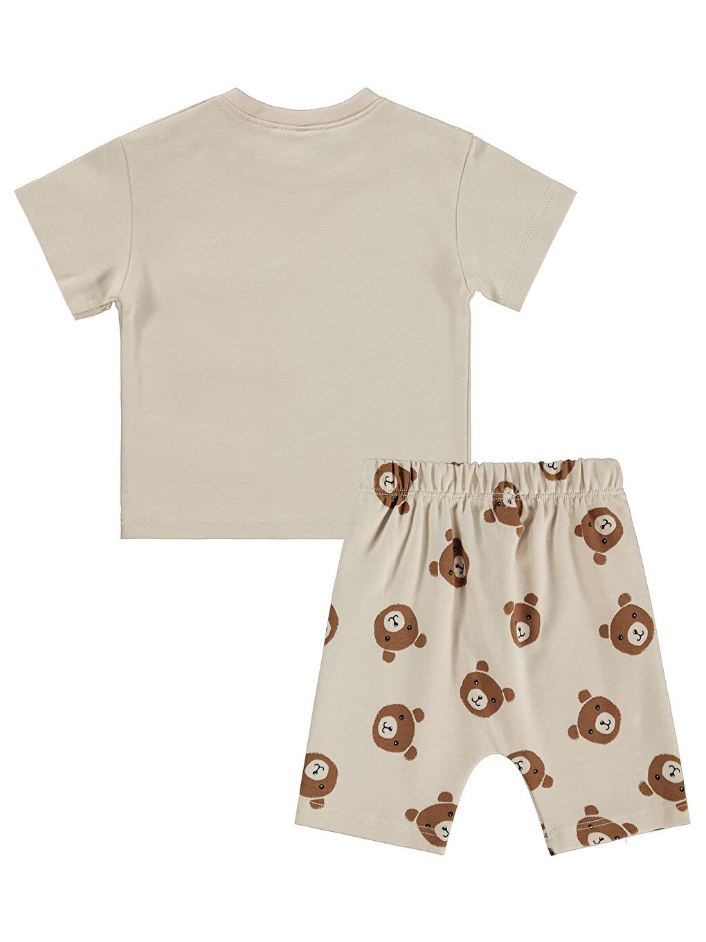 Baby Ayıcık Baskılı 6-18 Ay Takım - Bej 12-18 Ay-3