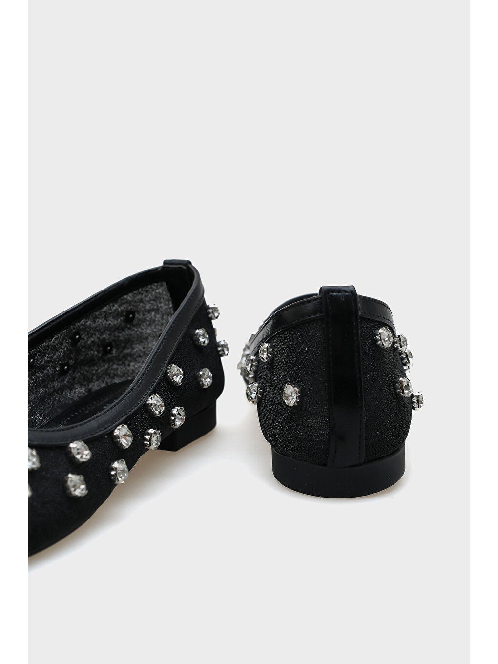 Siyah Aura Taşlı File Kadın Babet-4