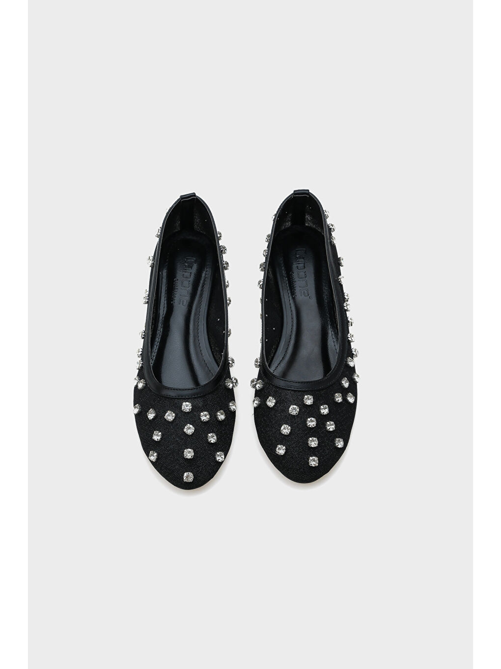 Siyah Aura Taşlı File Kadın Babet-5