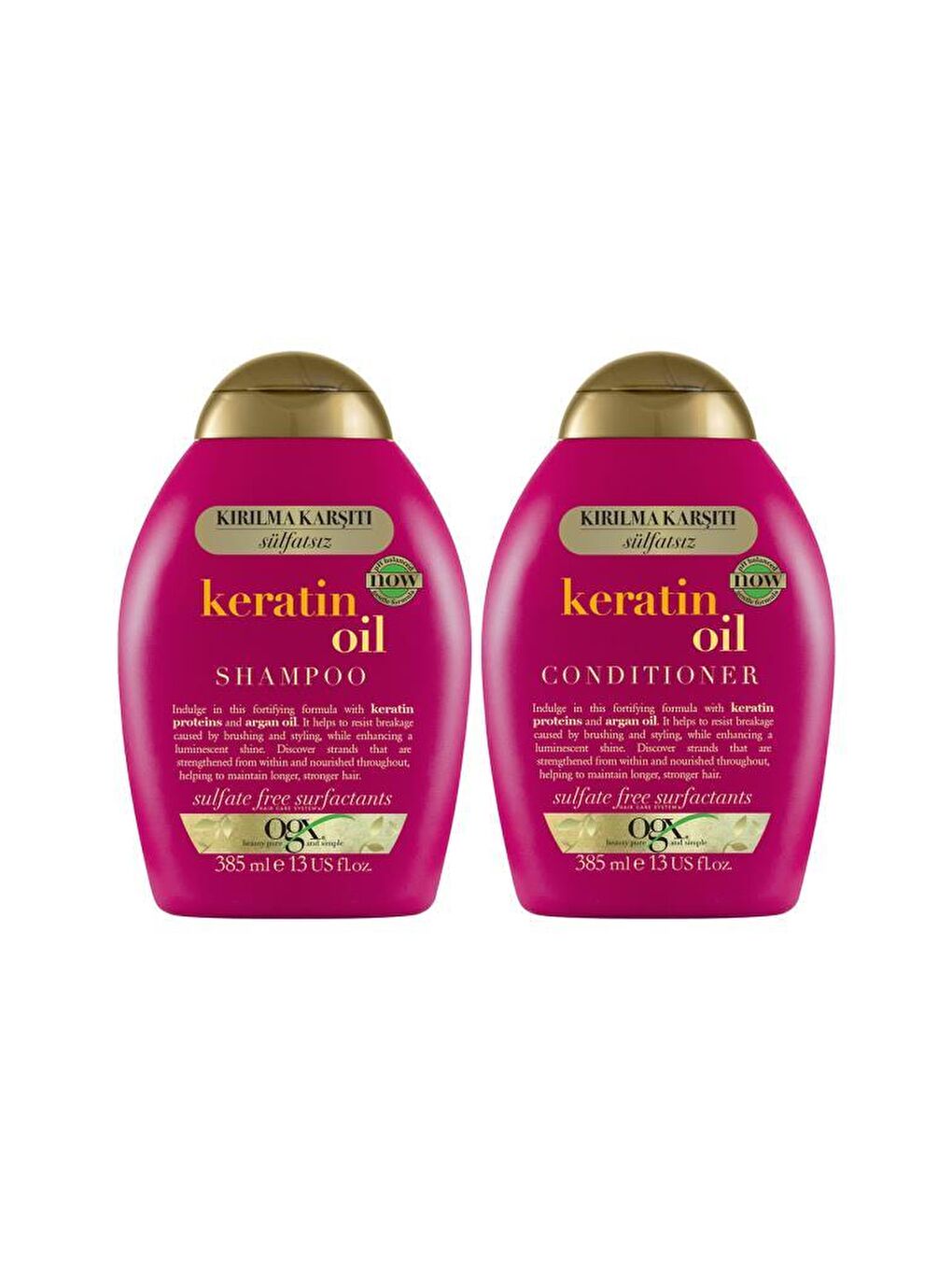 OGX Renksiz Keratin Oil Sülfatsız Şampuan ve Bakım Kremi - 1