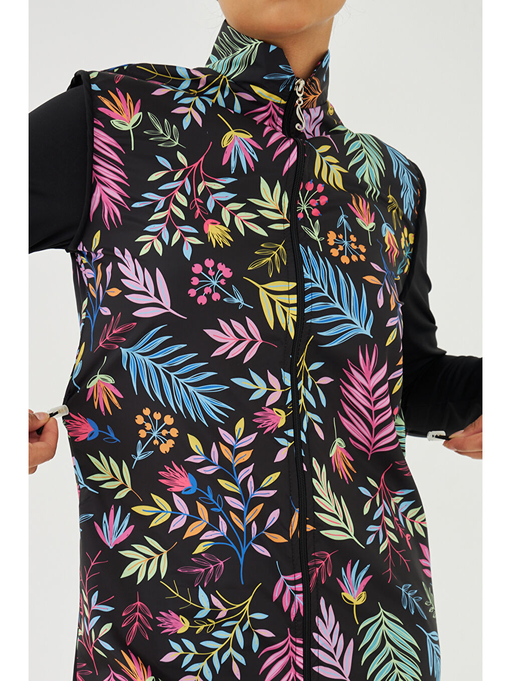 Büyük Beden Tam Kapalı Battal Tesettür Mayo 3429-249 Siyah03-2