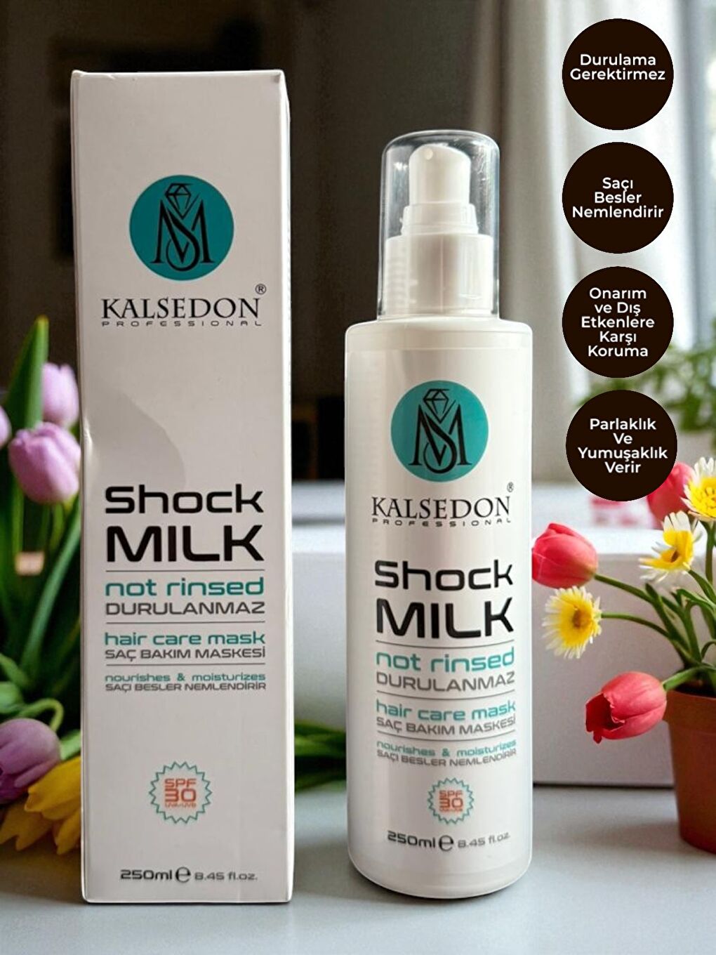 MS Kalsedon Shock Milk Durulamasız Keratin Saç Bakım Maske Sütü 250ml