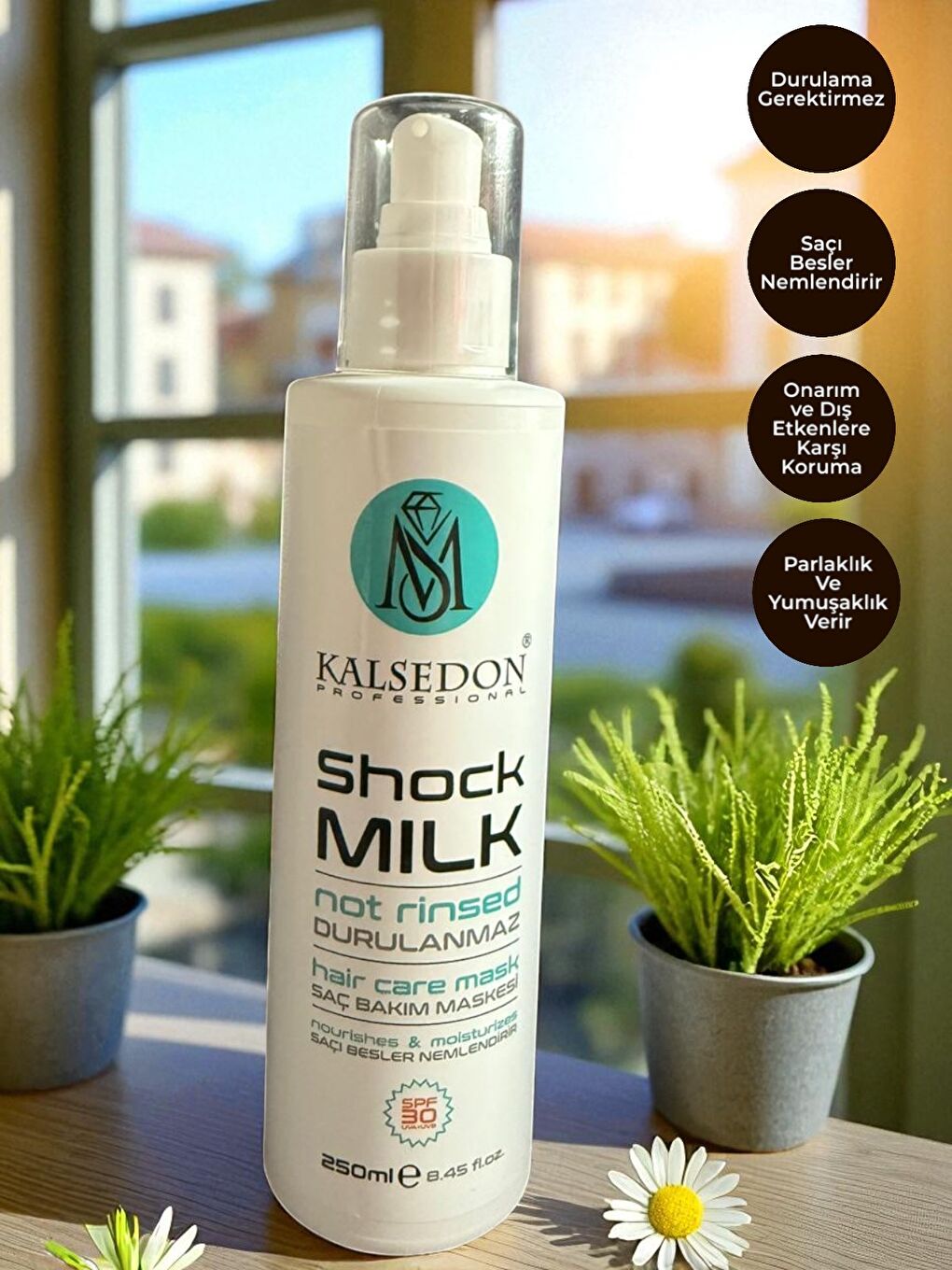 MS Kalsedon Shock Milk Durulamasız Keratin Saç Bakım Maske Sütü 250ml-4