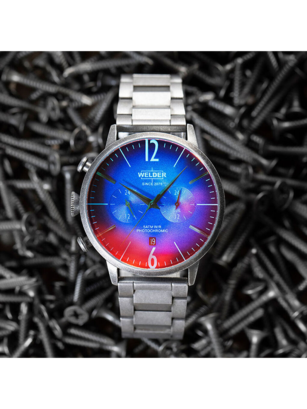 Gri WWRC461 45 mm Erkek Kol Saati-3