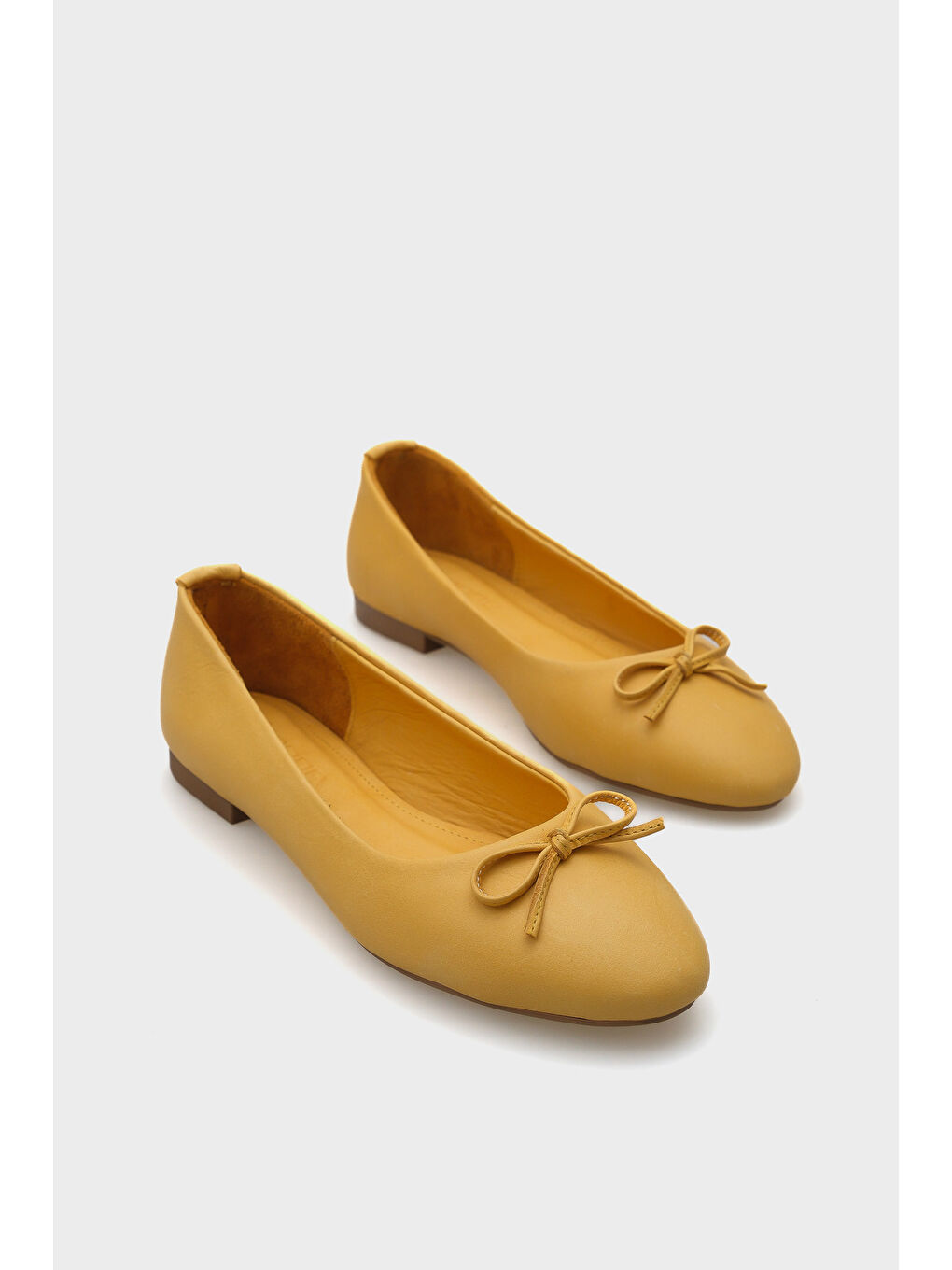 Kahverengi Bloom Hakiki Deri Fiyonklu Yuvarlak Burunlu Kadın Babet-4