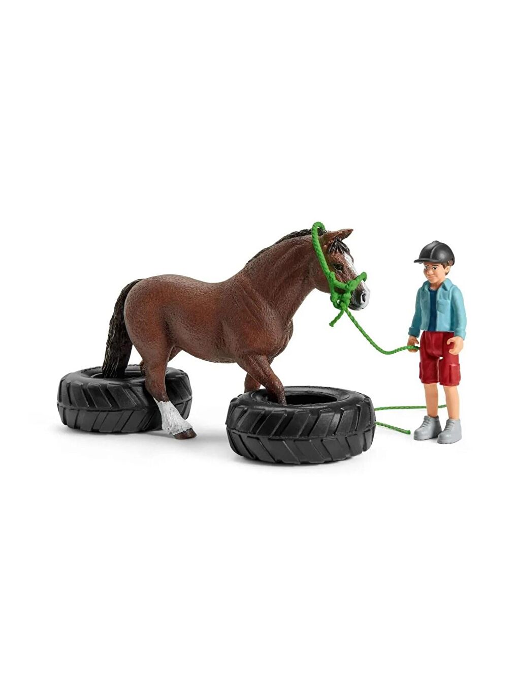 Schleich Beyaz-Renklibaskı Pony Yarış Seti - 2