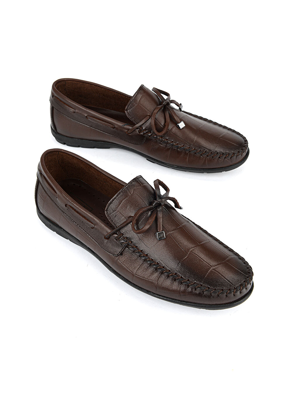 Kahverengi Erkek Hakiki Deri Loafer 161423Z42 Kahve-1