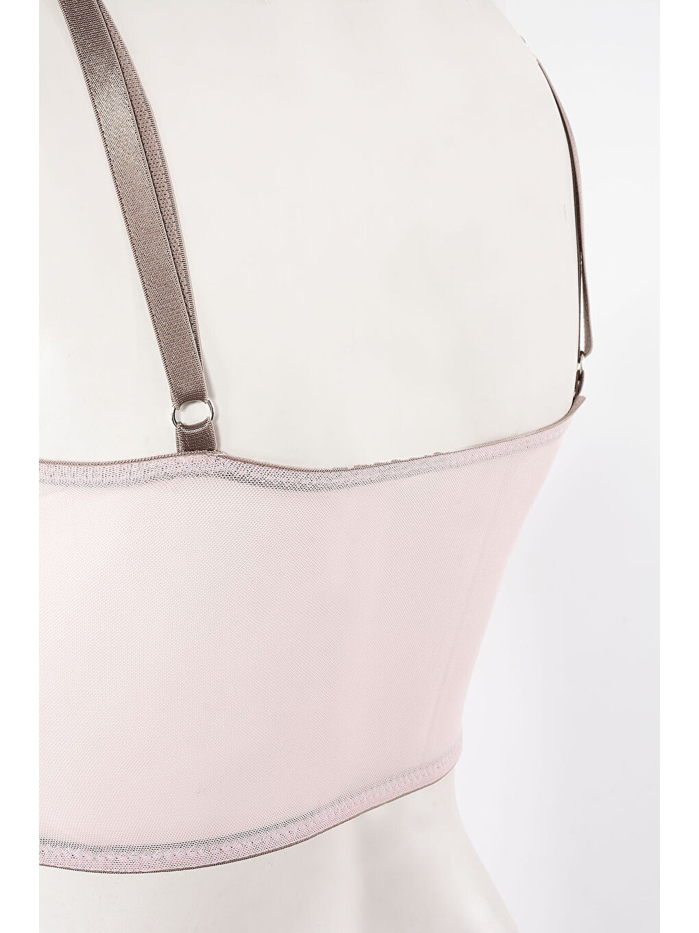 Pembe Kahve Dekolteli Kapsız Bralet Takım-2