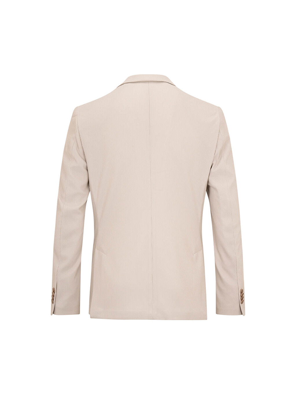 Gri Keten Comfort Fit Mono Yaka Klasik Ceket-1