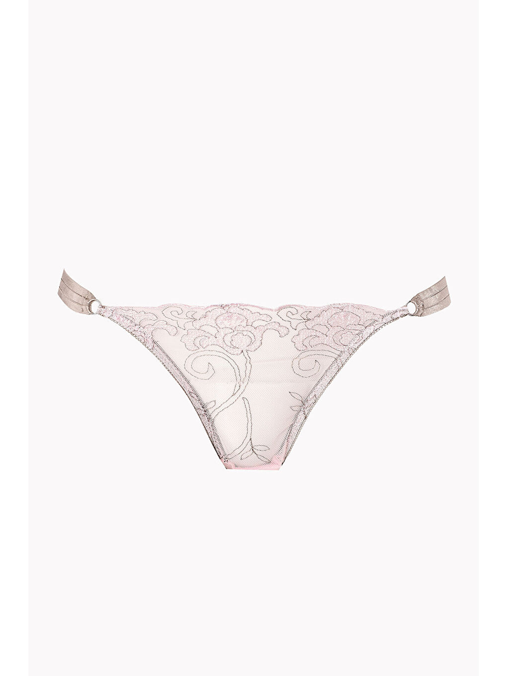 Pembe Kahve Dekolteli Kapsız Bralet Takım-3