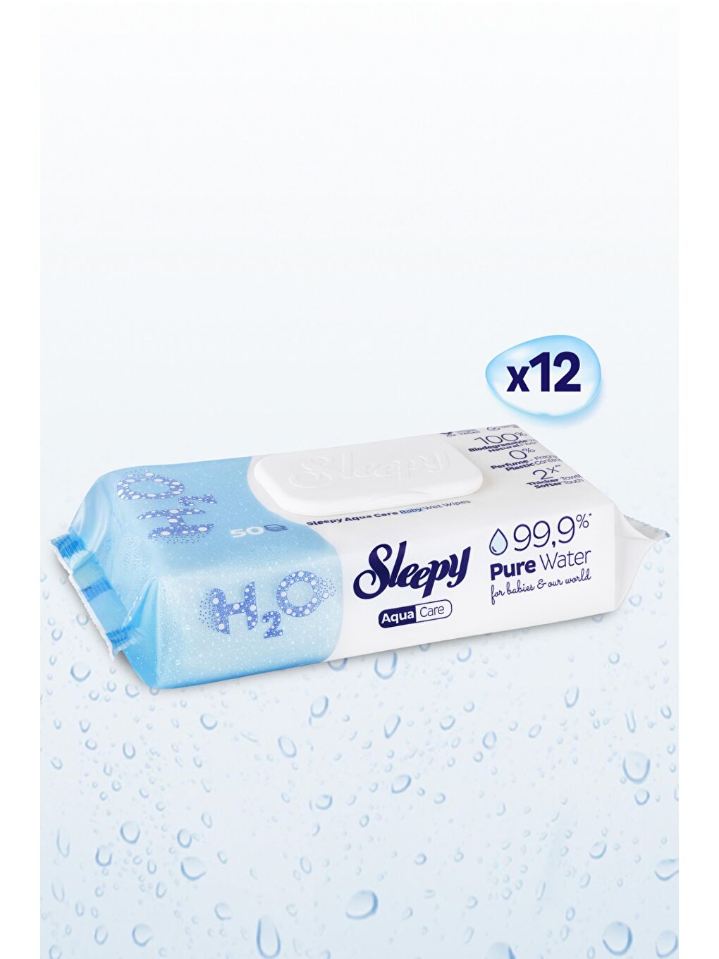 AquaCare H2O Yenidoğan Islak Bebek Havlusu 12x50-1