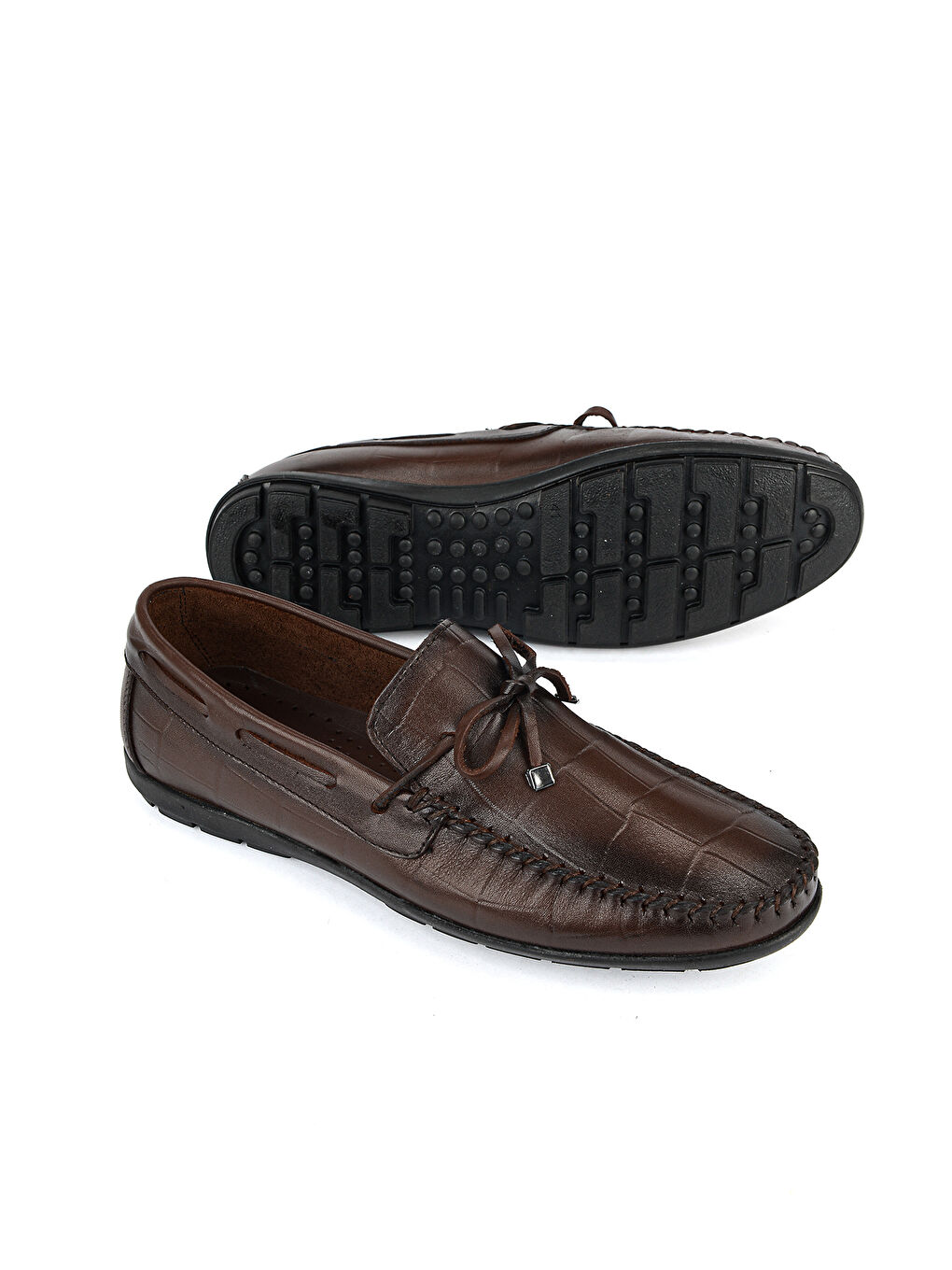 Kahverengi Erkek Hakiki Deri Loafer 161423Z42 Kahve-3