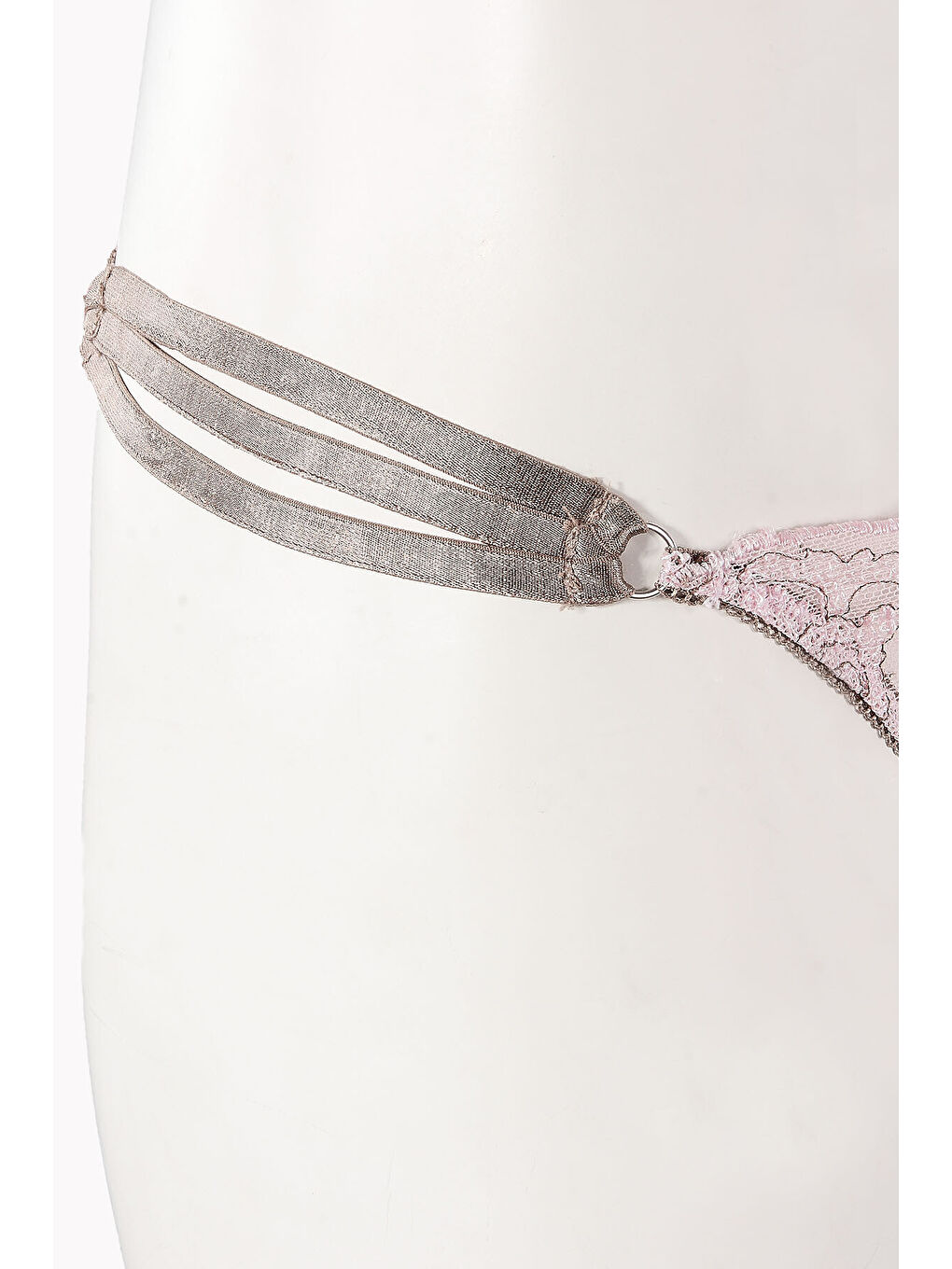 Pembe Kahve Dekolteli Kapsız Bralet Takım-4