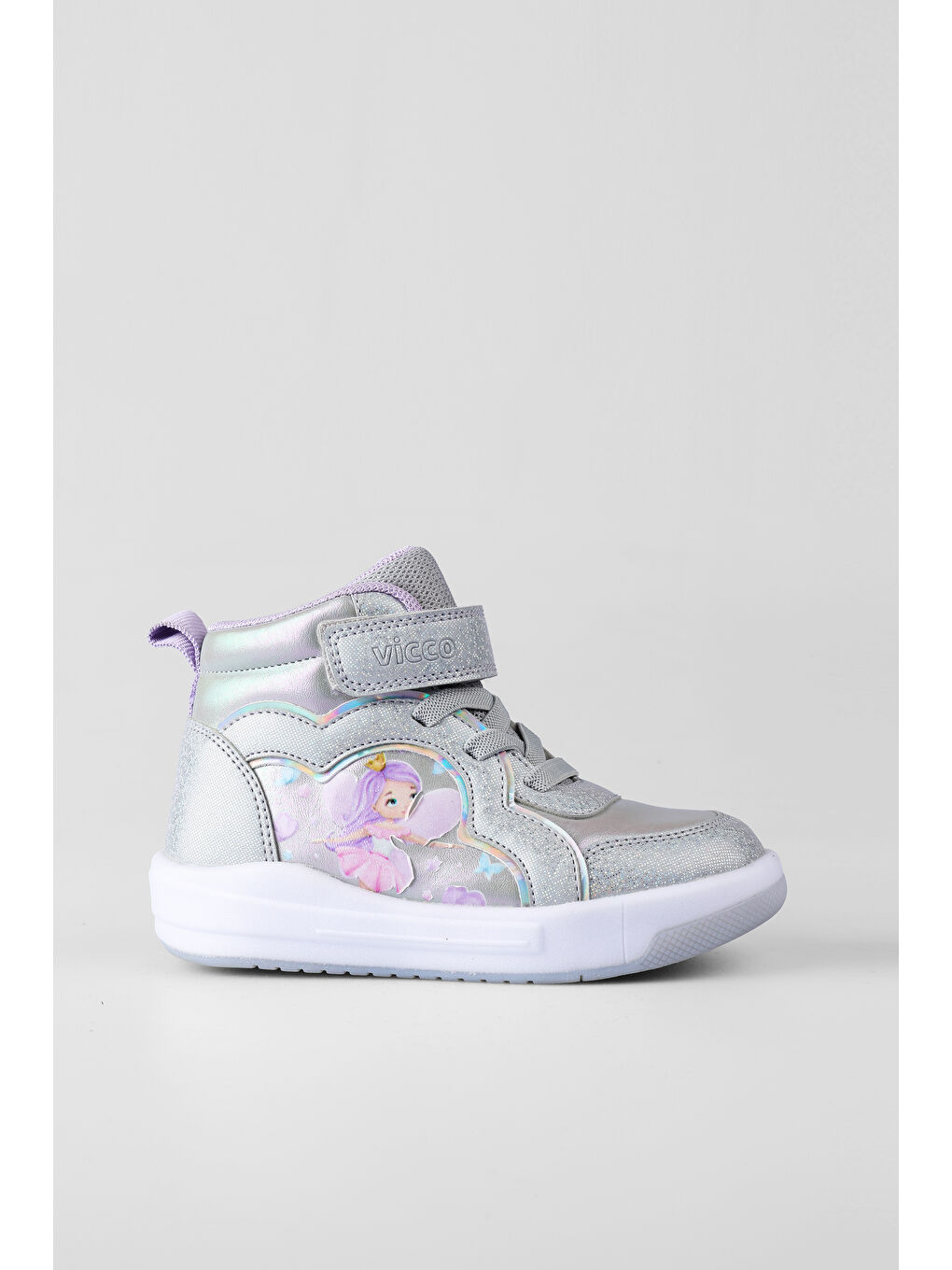 Gri Klint Işıklı Kız Okul Öncesi Gümüş Bot