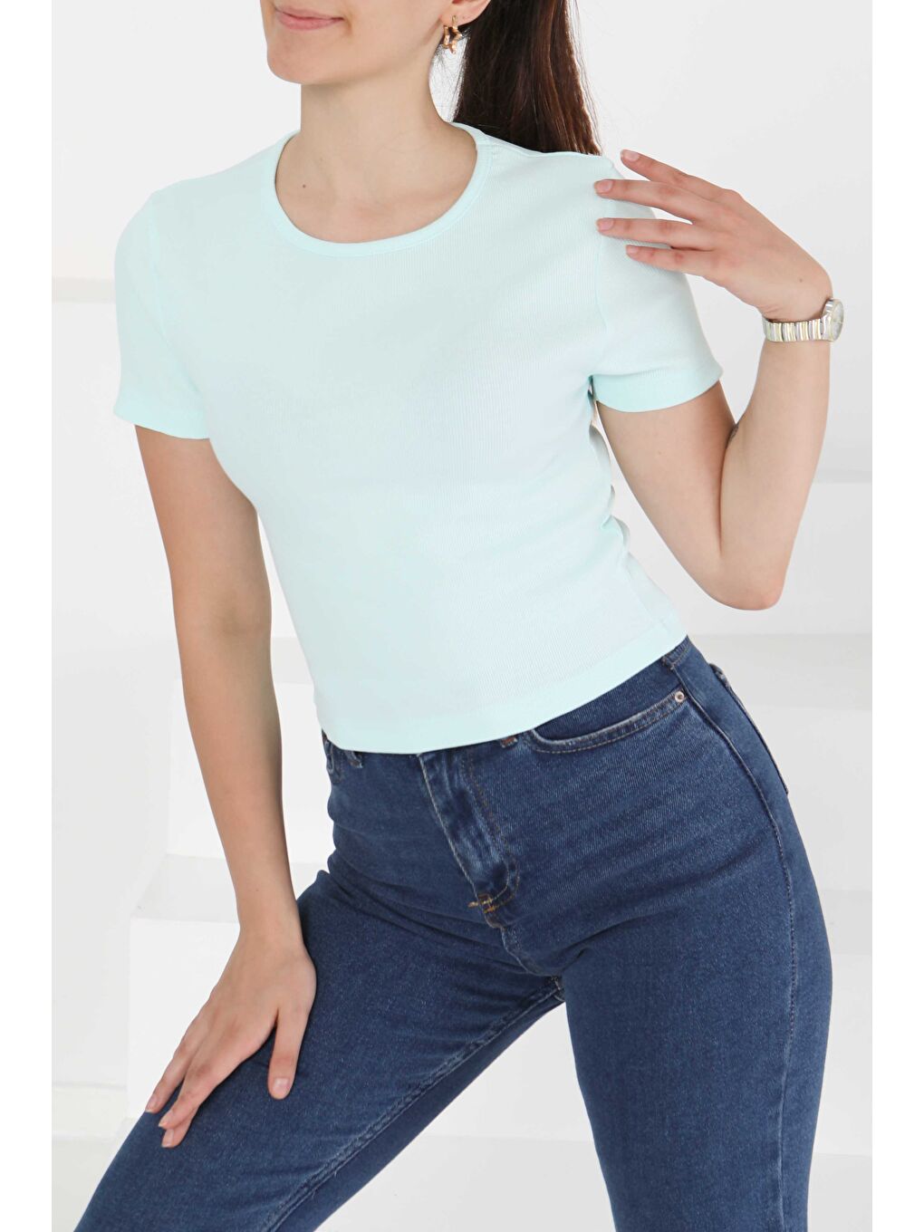 Yeşil Kısa Kollu Body Mint - 27418-1