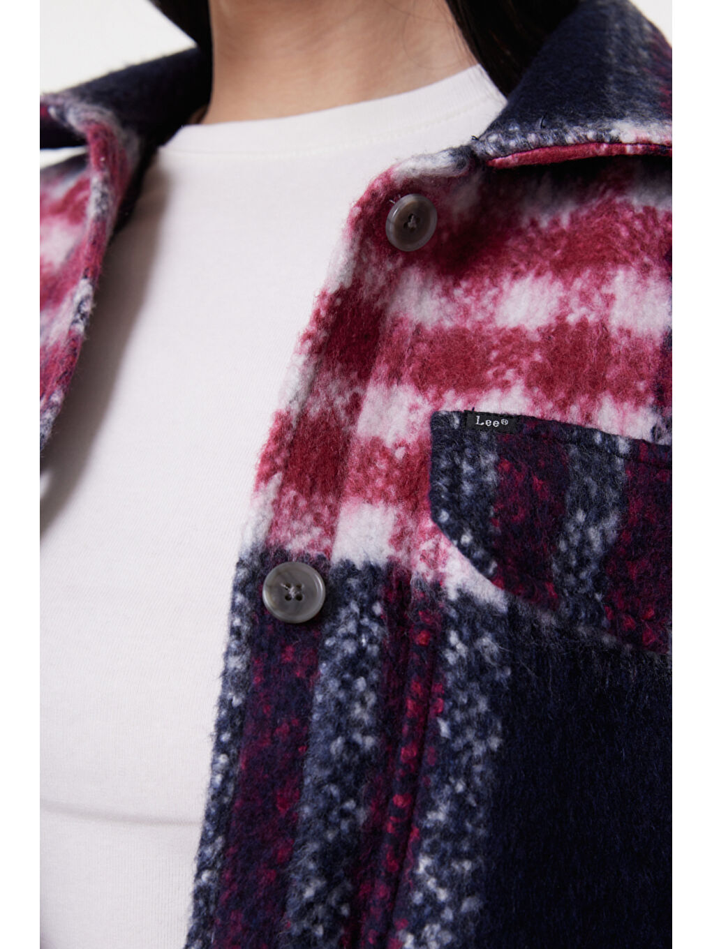 Karışık Oversize Bol Kesim Çok Renkli Shacket Ceket-4