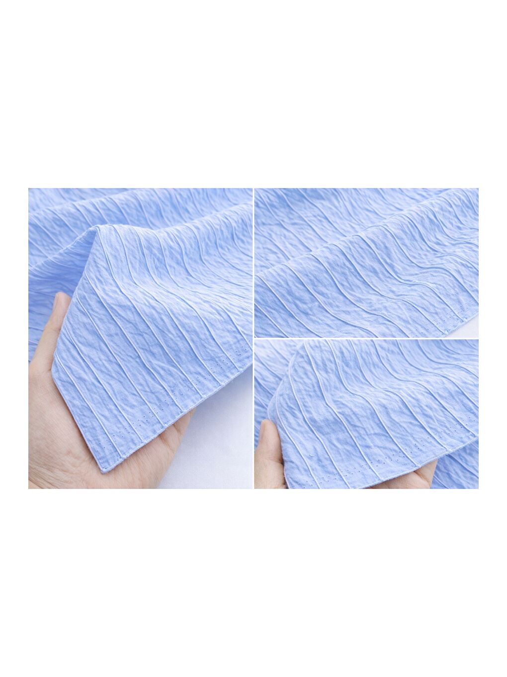 Mavi Tatlı Kız Bebek Yazlık Fiyonklu Şapkalı Pamuklu 2'li elbise-2