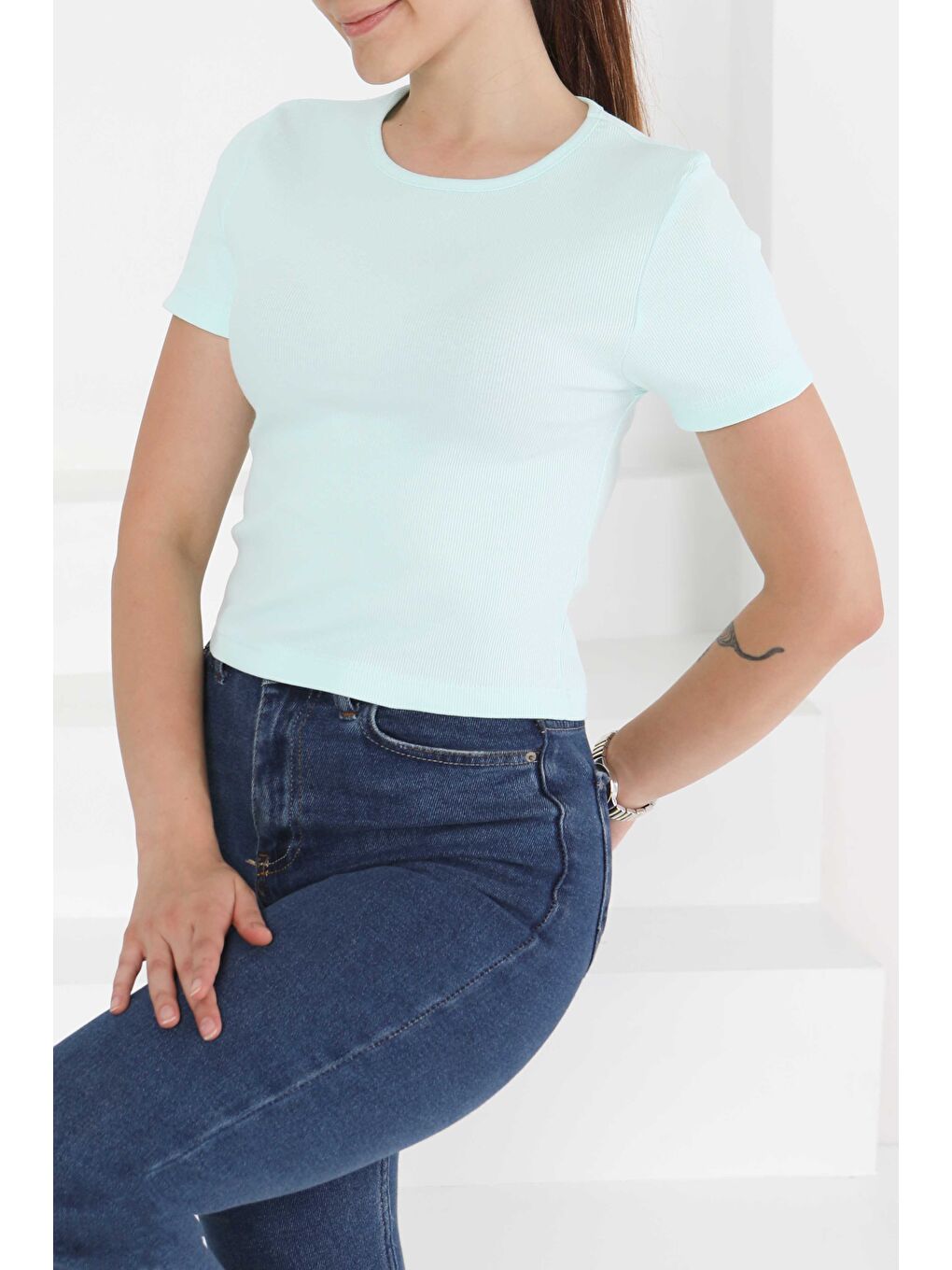 Yeşil Kısa Kollu Body Mint - 27418-2