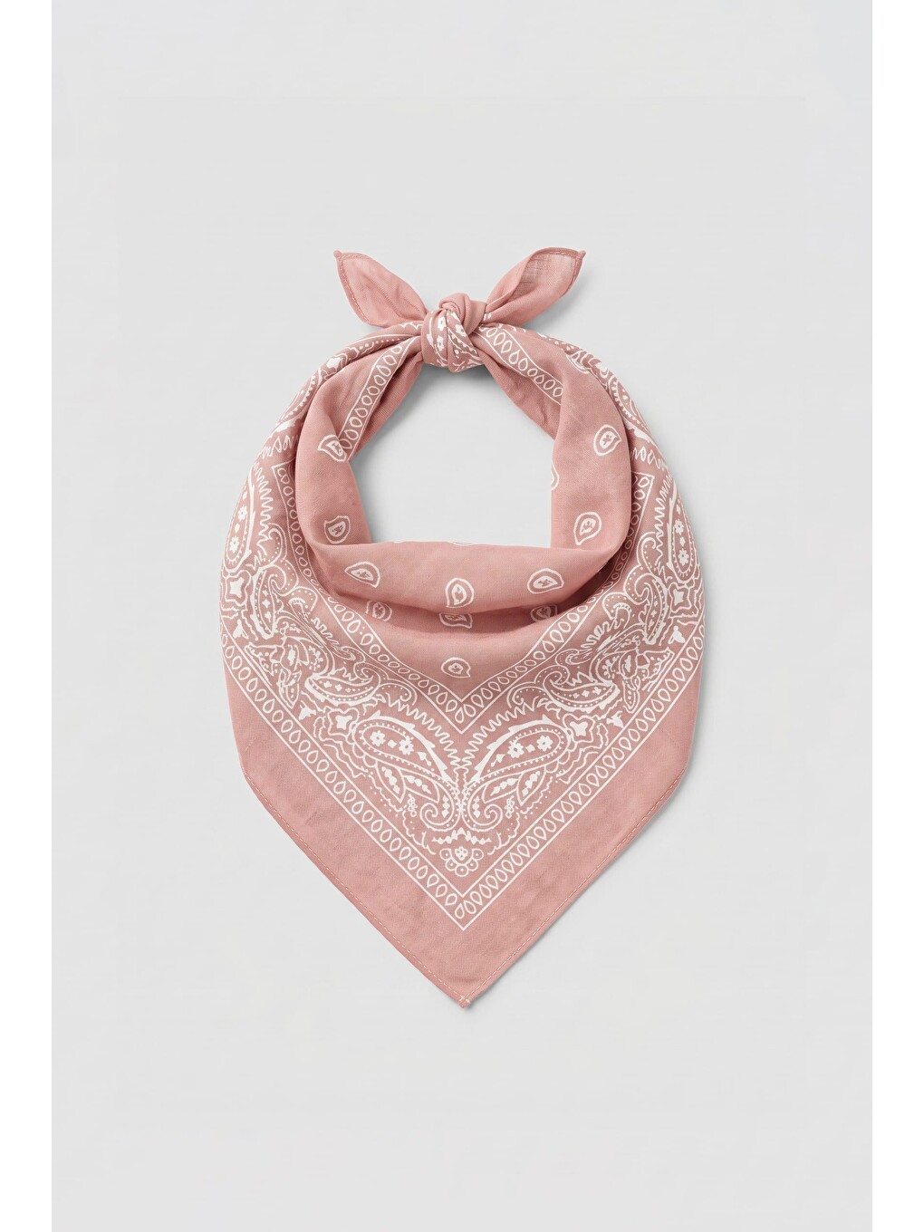 Unisex Etnik Desenli Bandana Açık Pembe