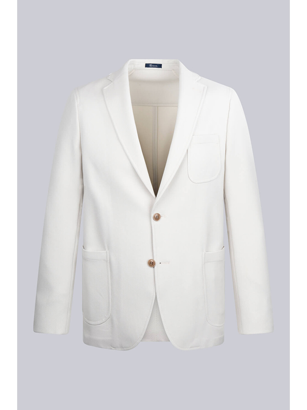 Gri Bej Comfort Fit Mono Yaka Klasik Ceket