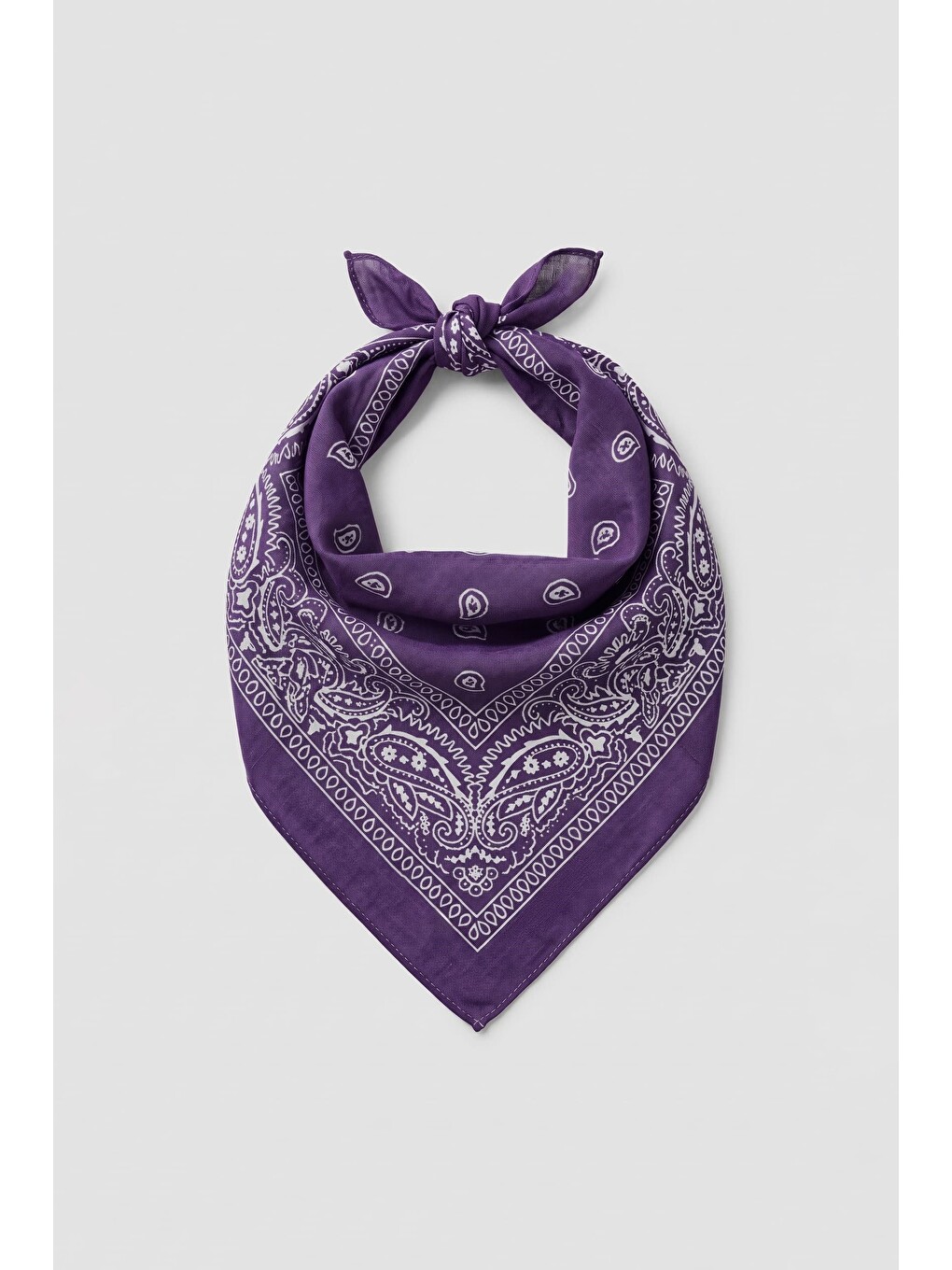 Unisex Etnik Desenli Bandana Mor