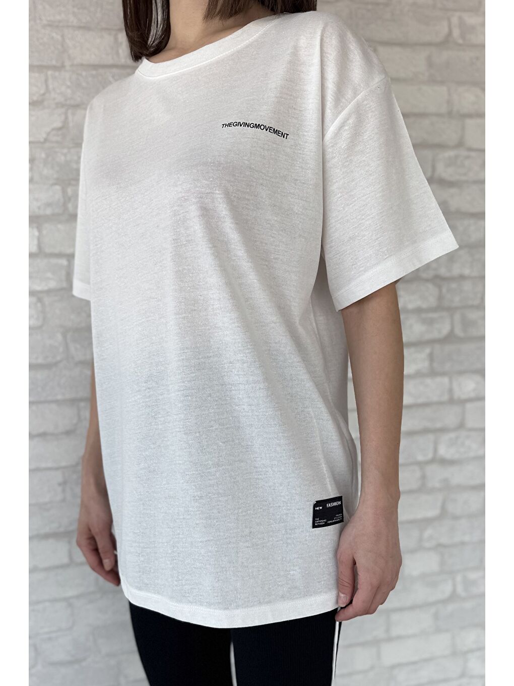 Beyaz Kadın Bisiklet Yaka Tişört Tayt İkili Takım (m-l-xl Uyumludur)-3