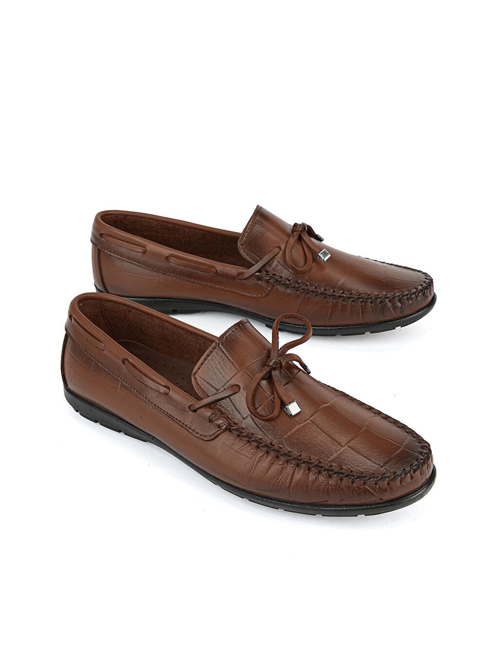 Kahverengi Erkek Hakiki Deri Loafer 161423Z42 Taba-1