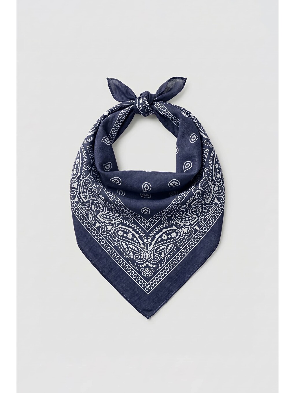 Unisex Etnik Desenli Bandana Lacivert